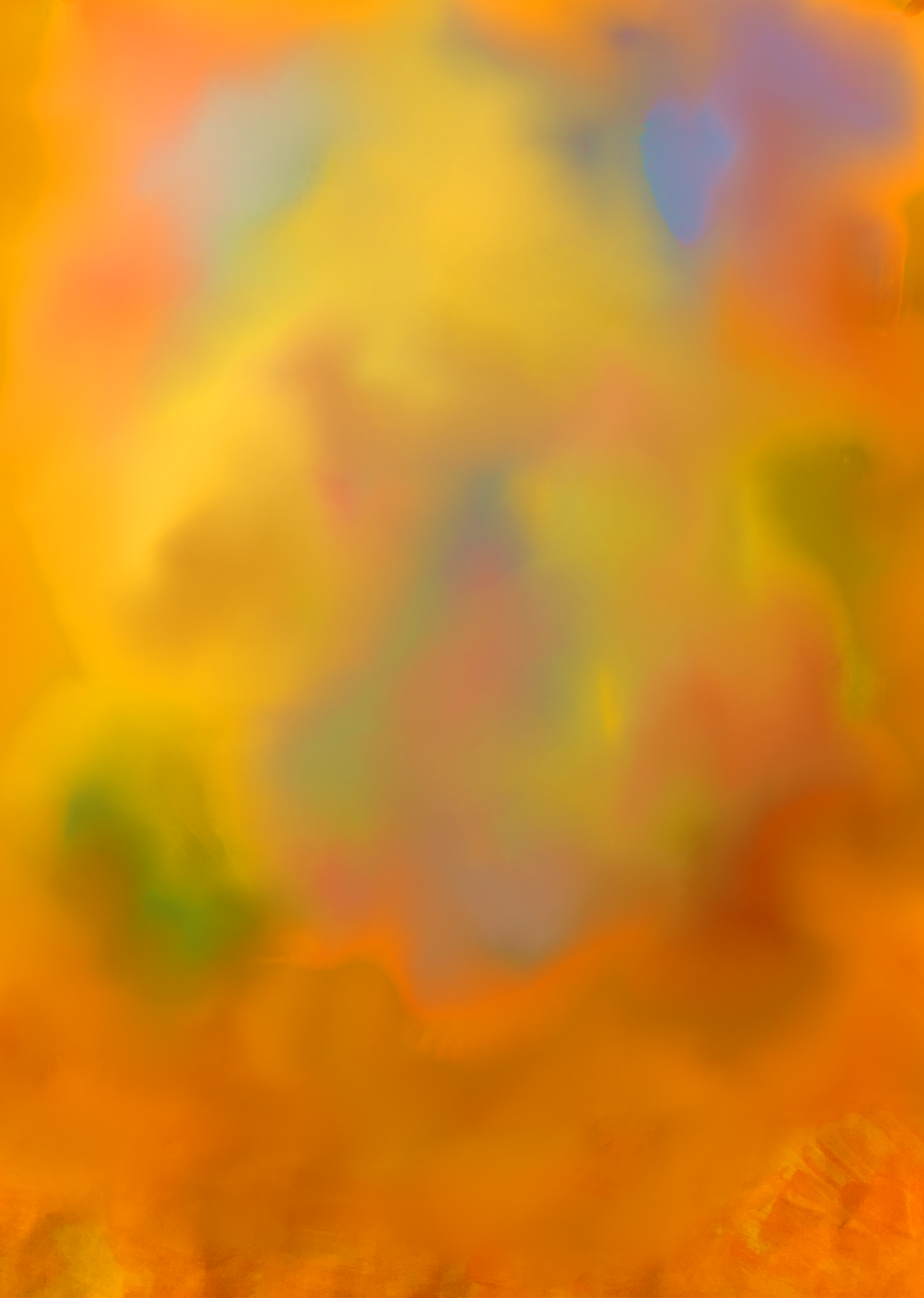 colorful image with shades of orange, blue, green, and yellow